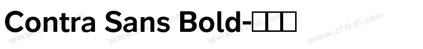 Contra Sans Bold字体转换